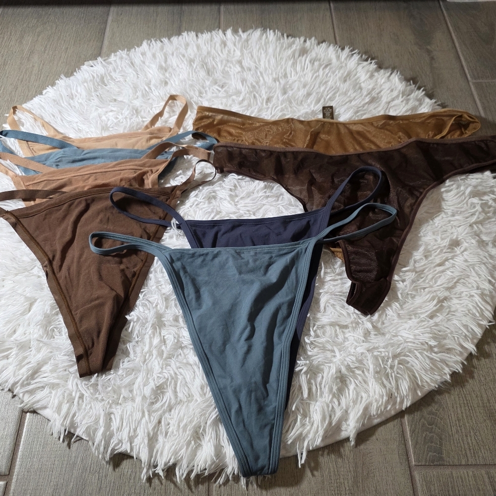 8pcs SKIMS Summer Mesh T-String Thongs,Fits Everybody T-String Thong,Glissenette